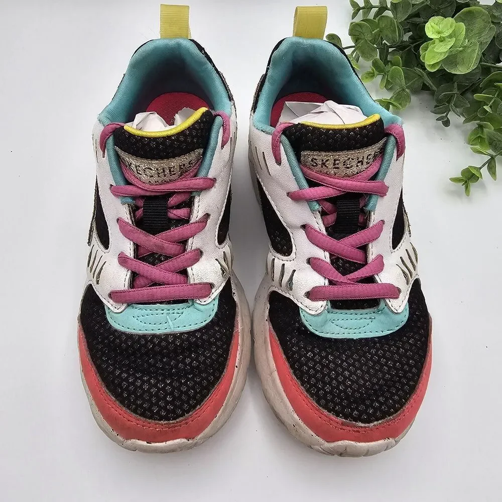 Skechers Street Los Angeles Uno‎ Lite-Gen Shoes Girl's 12 Multicolor #310463L